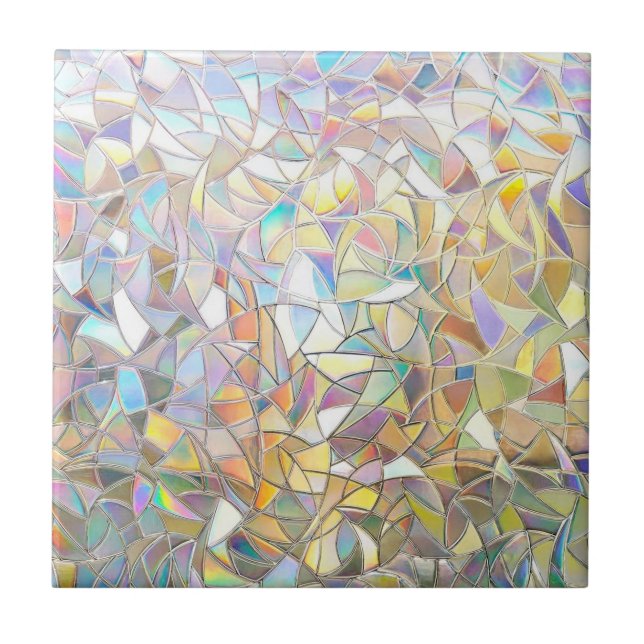 Azulejo Efecto de vidrio emplomado prismático - Arcoíris p (Frente)