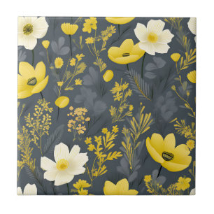 Azulejo Efecto Vintage Floral Aged Wood