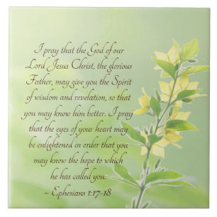 Azulejo Efesios 1:17-18 Espíritu de sabiduría y regocijo