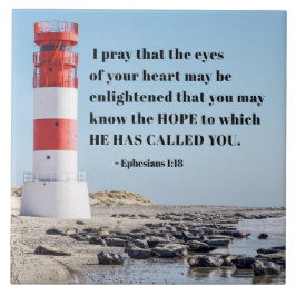 Azulejo Efesios 1:18 Rezo para que conozcas la ESPERANZA