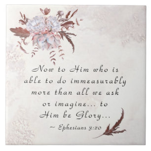 Azulejo Efesios 3:20 Para el que pueda hacer más