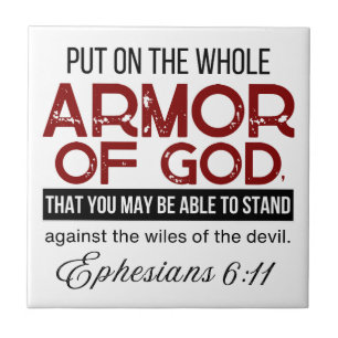 Azulejo Efesios 6:11 Pon toda la armadura de Dios