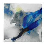 Azulejo Efímero - Azul y Gris<br><div class="desc">I efímero de Sisa Jasper. Diseño abstracto parecido al tabaco hecho en gris y azul profundo.</div>