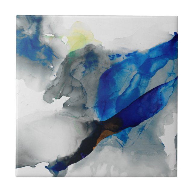 Azulejo Efímero - Azul y Gris (Frente)