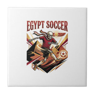 Azulejo Egipto Fútbol Esqueleto Delantero Naciones Deporte