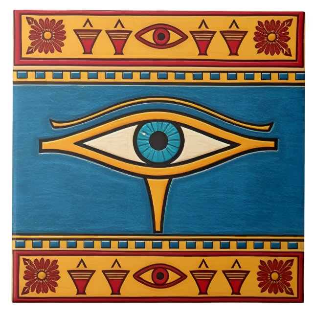 Azulejo Egyptian Eye of Horus, Eye of Ra Egypt Deity (Frente)