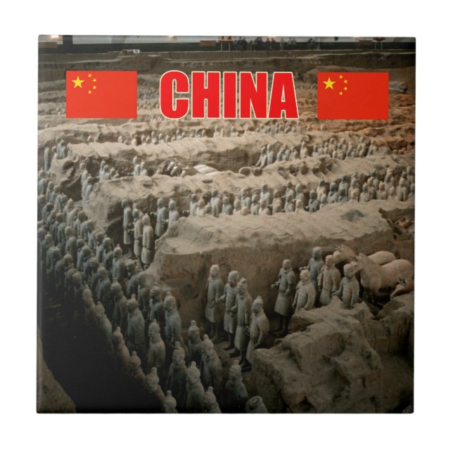 Azulejo Ejército de Terracota de CHINA (Frente)