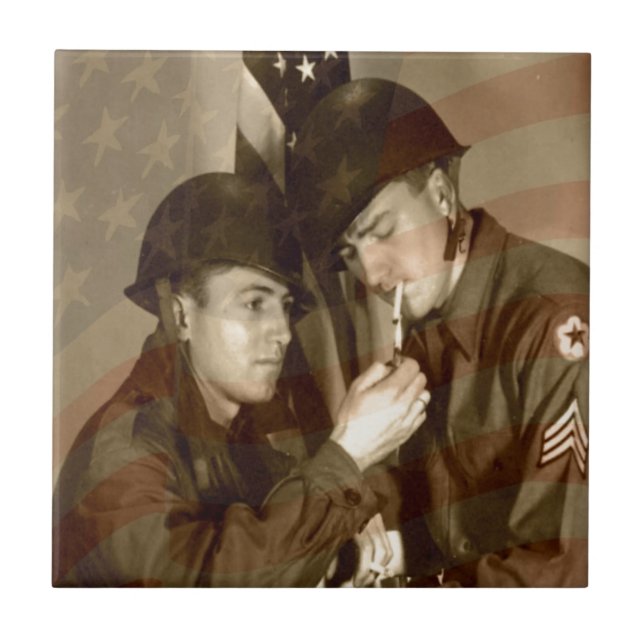 Azulejo Ejército Vintage (Frente)