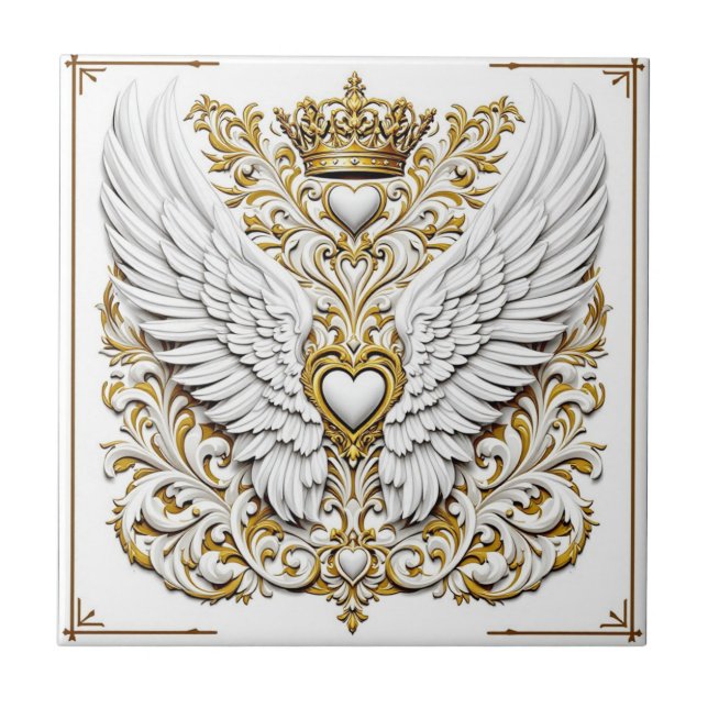 Azulejo El abrazo dorado de los coronados (Frente)