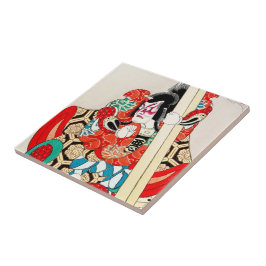 Azulejo El actor guerrero kabuki samurai de Guay