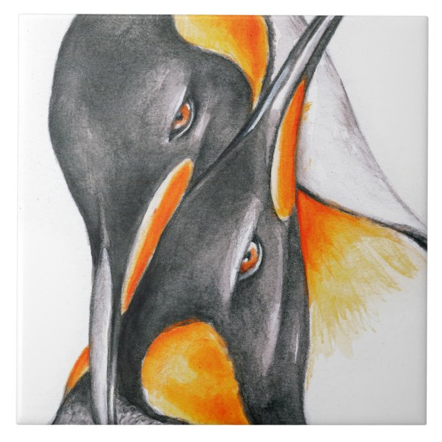 Azulejo El amor de los pingüinos (Frente)