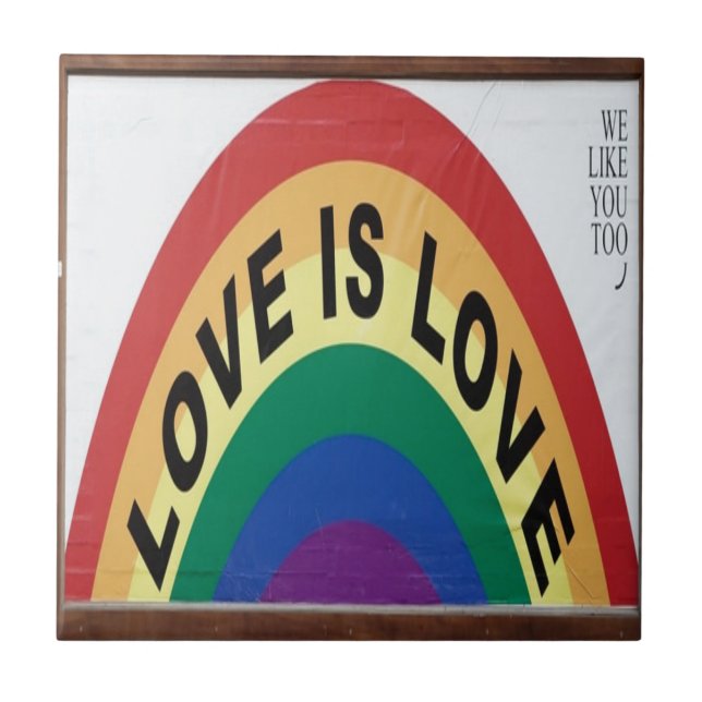 Azulejo El amor es el arcoiris (Frente)