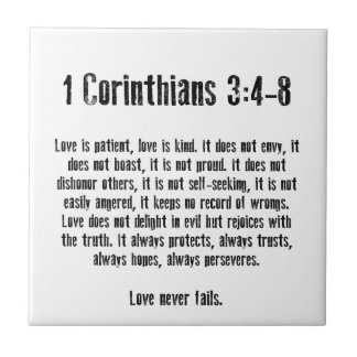 Azulejo El amor es paciente