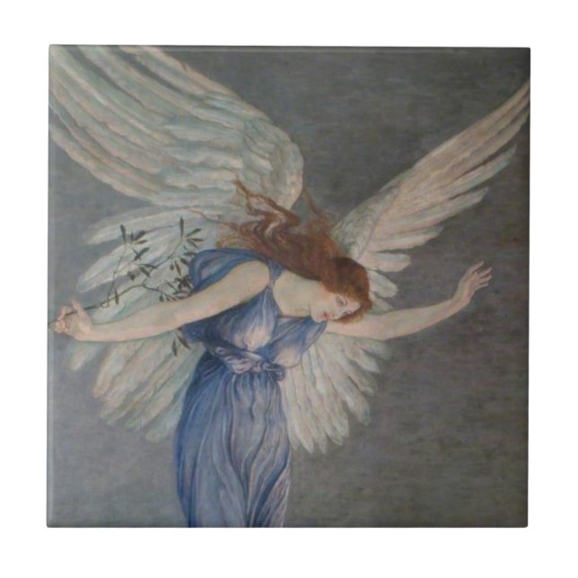 Azulejo El ángel de la paz (por Walter Crane) (Frente)