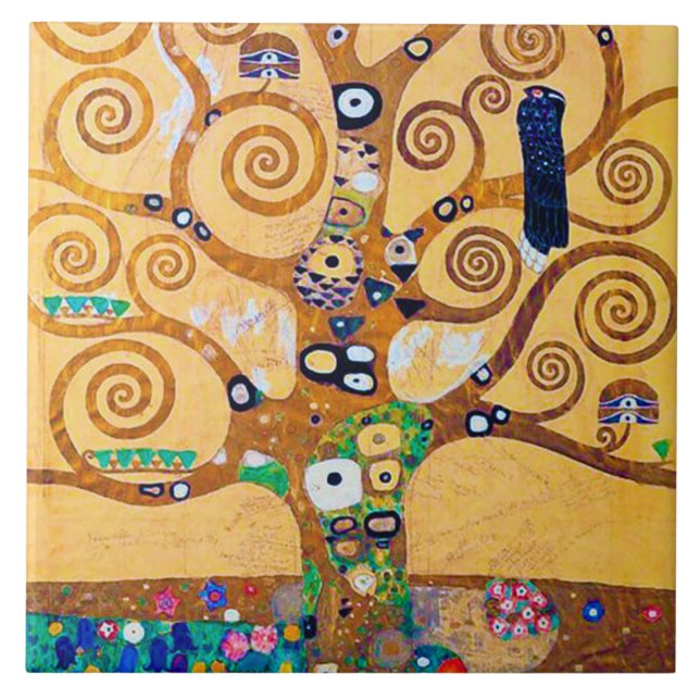Azulejo El árbol de la vida (detalle), Klimt (Frente)