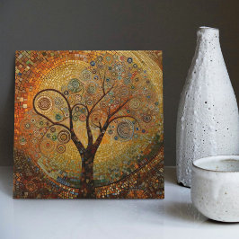 Azulejo El árbol de oro de Klimt de la vida Resumen del Ar