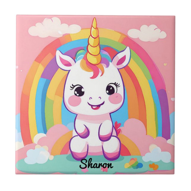 Azulejo El arcoiris de unicornio (Frente)