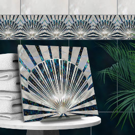 Azulejo El Art Deco de las conchas marinas: la concha de A