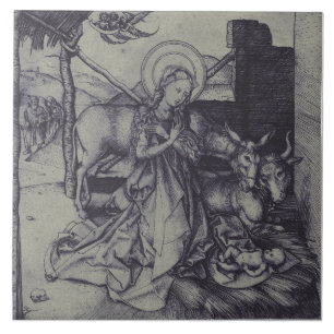 Azulejo El Arte de Tinta de la Natividad de Navidad Stark