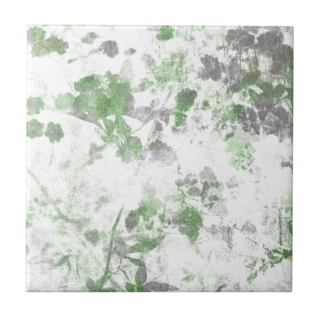 Azulejo El arte moderno del estampado de plores y la (Frente)