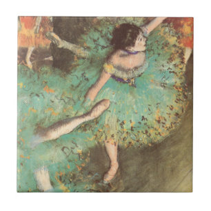 Azulejo El bailarín verde de Edgar Degas, ballet vintage