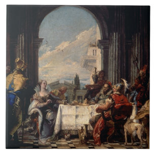 Azulejo El banquete de Anthony y de Cleopatra, c.1744