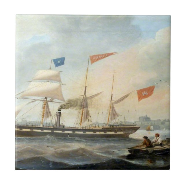 Azulejo El barco alpino Marshall 1847 (Frente)