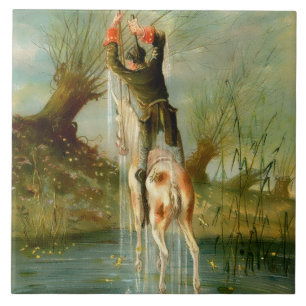 Azulejo El Barón Munchausen da un salto notable