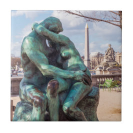 Azulejo El beso de Auguste Rodin en las Tullerías, París