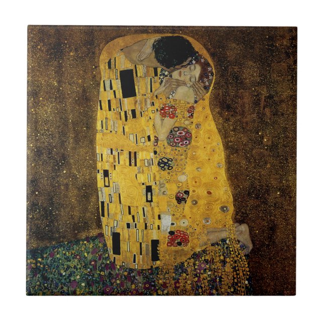 Azulejo El beso de Gustavo Klimt (Frente)