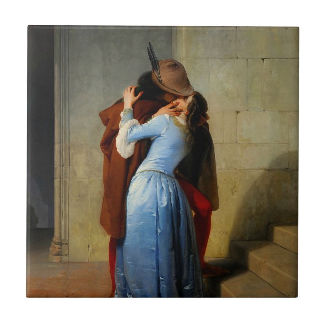 Azulejo El beso Francesco Hayez (Frente)
