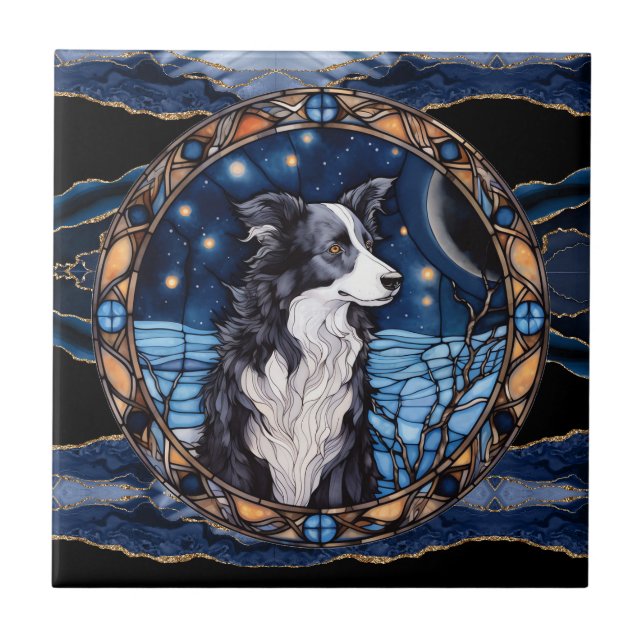 Azulejo El borde se hunde en una noche estrellada (Frente)