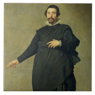 Azulejo El bufón, Pablo de Valladolid, c.1635 (aceite en c