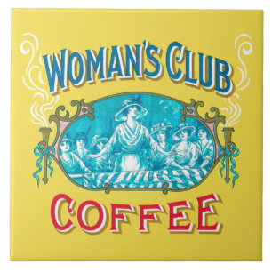 Azulejo El café de mujer trivet