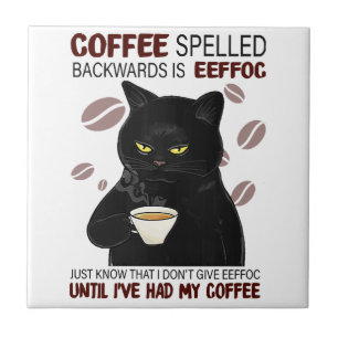 Azulejo El Café Que Se Espolea Hacia Atrás Es Eeffoc Sólo 