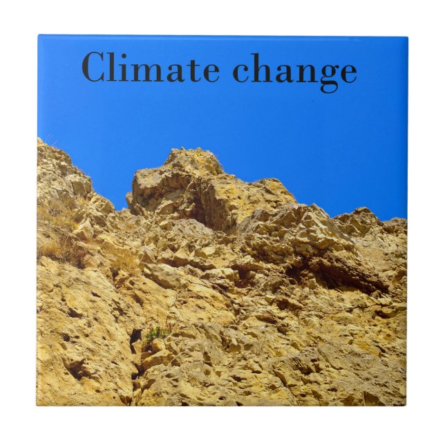 Azulejo El cambio climático cuida el medio ambiente (Frente)