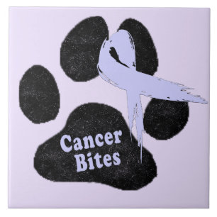 Azulejo El Cáncer Muerde - Conciencia sobre el Cáncer de E