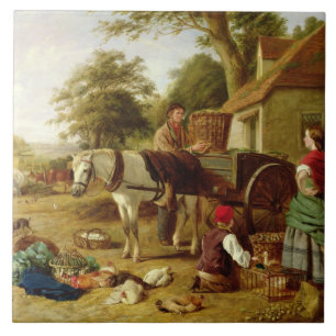 Azulejo El carro del mercado, 1864 (aceite en lona)