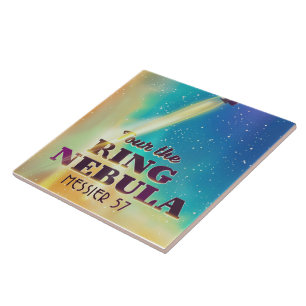 Azulejo El cartel de viaje espacial de la Nebulosa del Ani