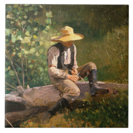 Azulejo El chico blanco (de Winslow Homer)