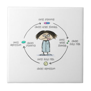 Azulejo El círculo de la medicina