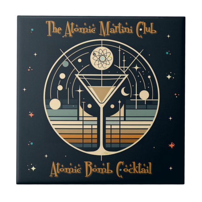 Azulejo El cóctel de la bomba atómica del atómico Club Mar (Frente)