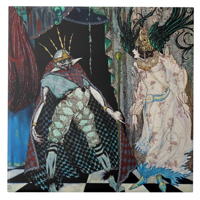 Azulejo "El compañero de viaje" por Harry Clarke (Frente)