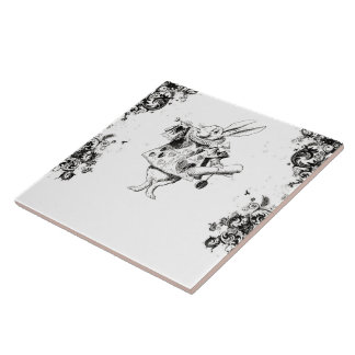 Azulejo El conejo de la reina - colección de los remolinos