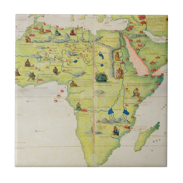 Azulejo El continente de África (Frente)