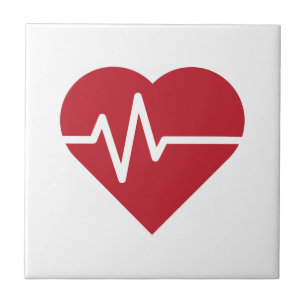 Azulejo El corazón rojo golpea