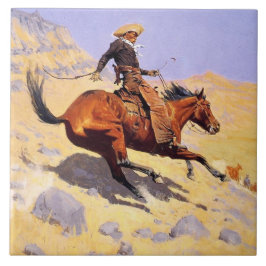 Azulejo El Cowboy (por Frederic Remington)
