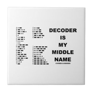 Azulejo El decodificador es mi nombre medio (el código