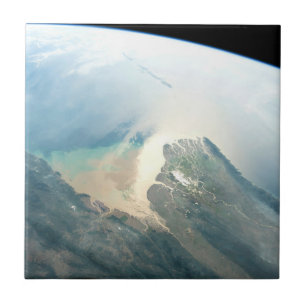 Azulejo El Delta Del Río Irrawaddy En Birmania (Myanmar).