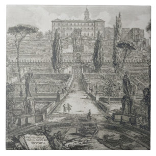 Azulejo El d'Este del chalet en Tivoli (grabado)
